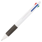 Quad 4 Colour Pen with white barrel and grey grip