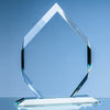 Branded 15cm x 10cm x 15mm Clear Glass Majestic Diamond Award