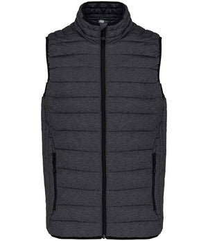 Kariban Lightweight Padded Bodywarmer Marl Dark Grey