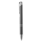 Push button pen with black ink in titanium