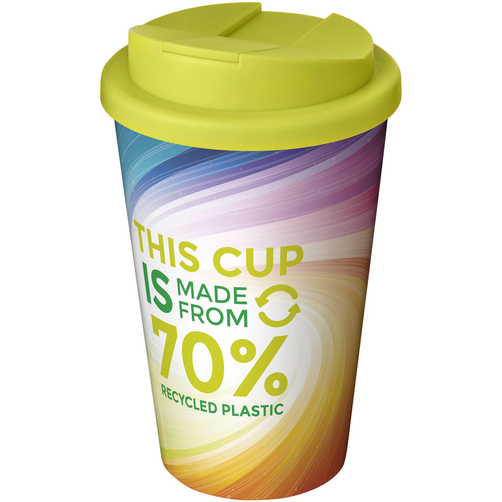 Branded Brite-Americano® Eco 350 ml spill-proof insulated tumbler