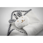 Plush rabbit design baby towel
