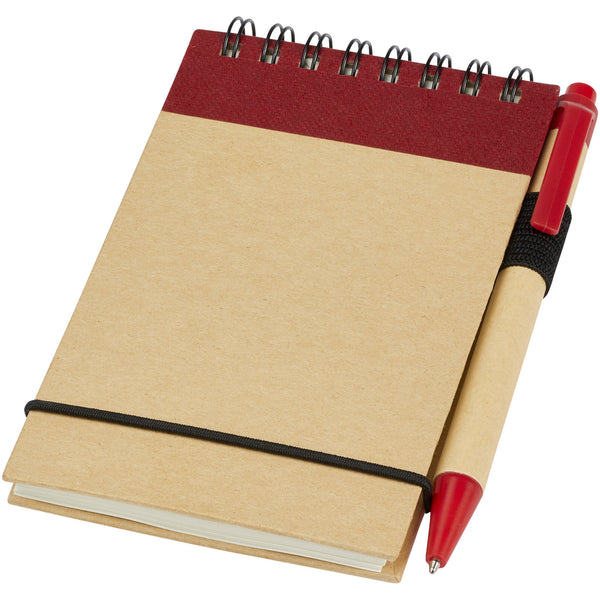 Branded Zuse A7 recycled jotter notepad with pen