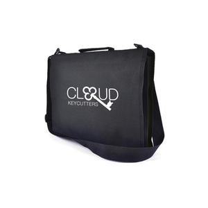 Hutton Black Polyester Satchel Conference Bag With Trim + Pocket