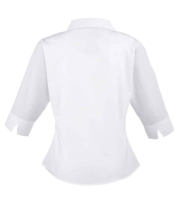 Premier Ladies 3/4 Sleeve Poplin Blouse