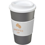 Branded Americano® 350 ml insulated tumbler with grip