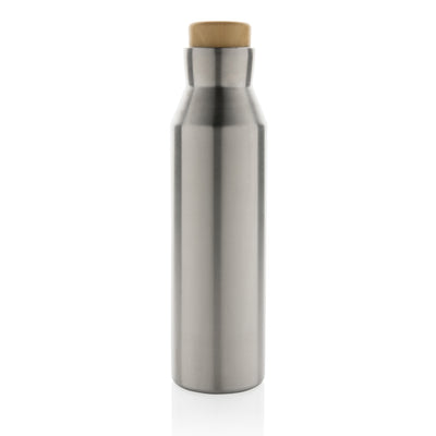 Branded Gaia RCS certified recycled stainless steel vacuum bottle