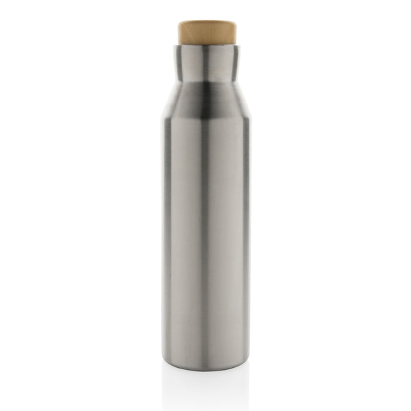 Branded Gaia RCS certified recycled stainless steel vacuum bottle