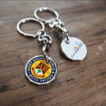 Branded Metal Trolley Coin Keyring - Full Colour Printed