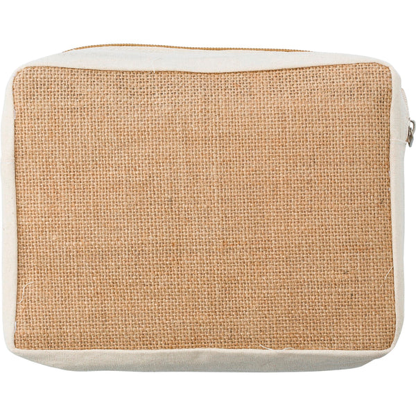 Branded Brownmuir Jute toiletry bag