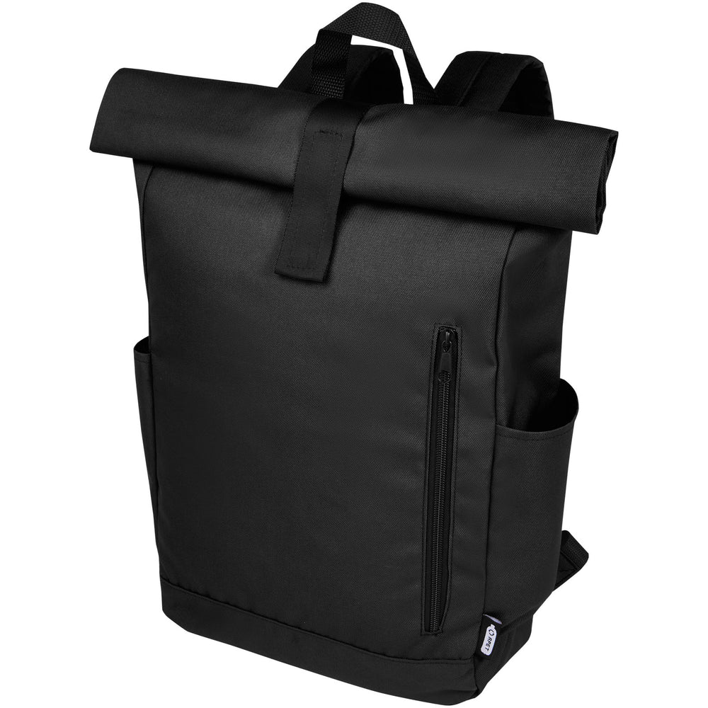 Branded Byron 15.6" GRS RPET roll-top backpack 18L