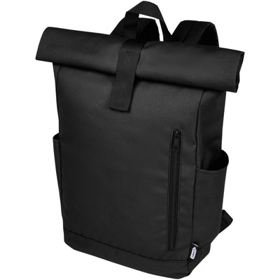 Branded Byron 15.6" GRS RPET roll-top backpack 18L