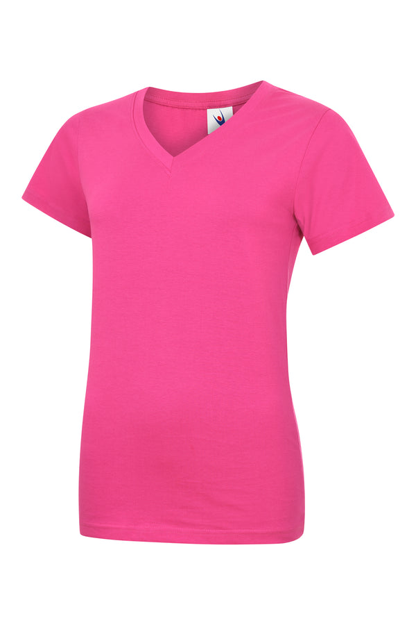 Branded Ladies Classic V-Neck T-Shirt