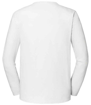 Fruit Loom Iconic 195 Long Sleeve T-Shirt White