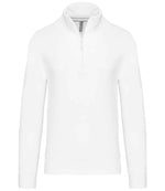 Kariban Zip Neck Sweatshirt White