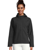 SOL'S Ladies Replay Hooded Soft Shell Jacket Black
