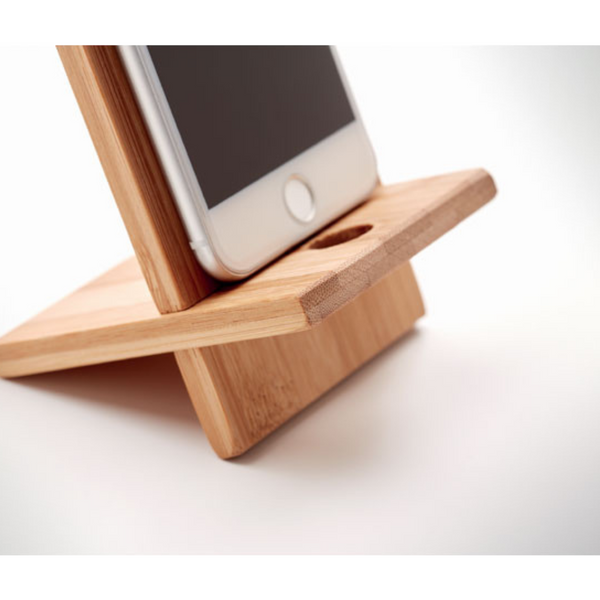 Branded Tidy Bamboo Phone Stand