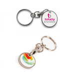 Printed Trolley Coin Keyring - Euro