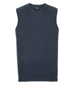 Russell Collection Sleeveless Cotton Acrylic V Neck Sweater