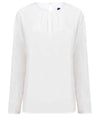 Henbury Ladies Pleat Front Long Sleeve Blouse