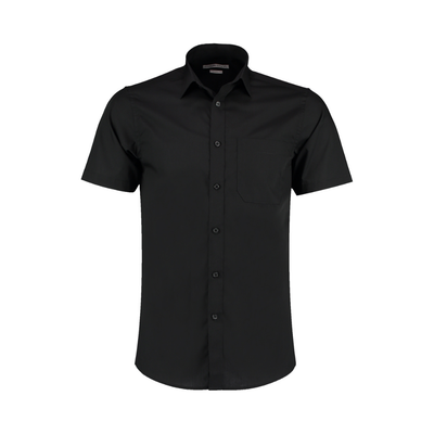 Kustom Kit Short Sleeve Tailored Poplin Shirt