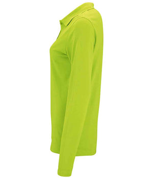 SOL'S Ladies Perfect Long Sleeve Piqué Polo Shirt Apple Green