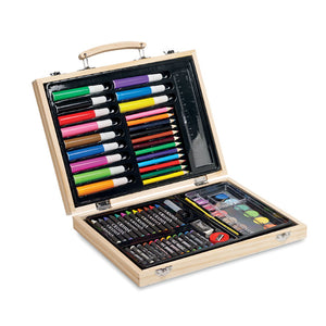 Artist's set in wooden box | Branded Colouring Sets