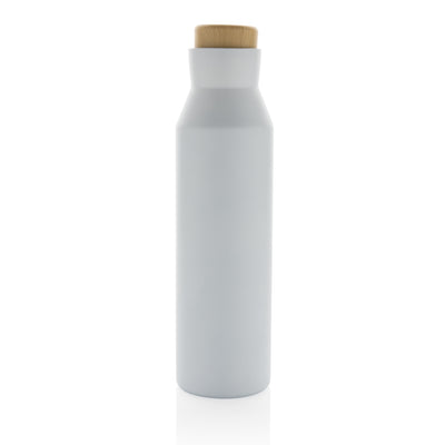 Branded Gaia RCS certified recycled stainless steel vacuum bottle