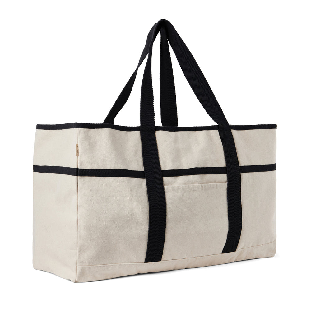 Branded VINGA Volonne AWARE™ recycled canvas beach bag