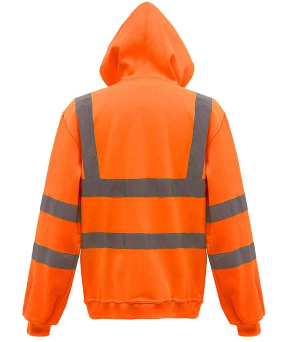 Yoko Hi-Vis Zip Hoodie Orange