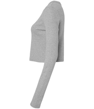 Bella Micro Rib Long Sleeve Baby T-Shirt Athletic Heather