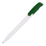 KODA CLIP ball pen WHITE barrel with green clip