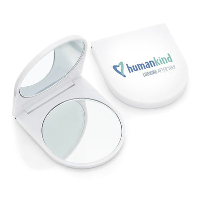 White Plastic Compact Mirror