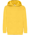 Fruit of the Loom Kids Classic Hooded Sweatshirt Sunflower