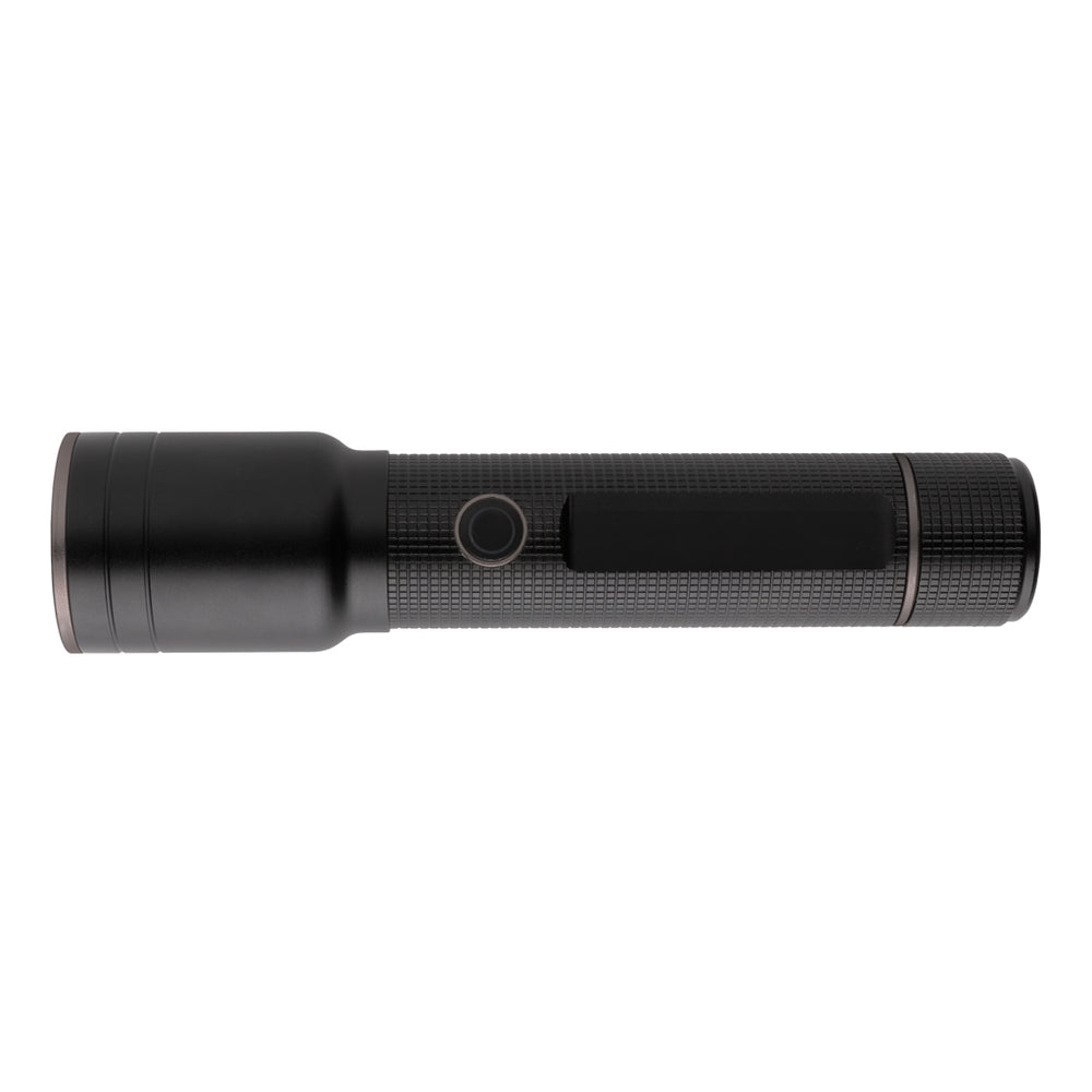 Branded RCS recycled aluminum USB-rechargeable heavy duty torch