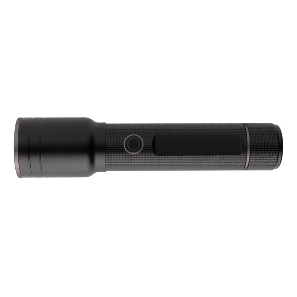 Branded RCS recycled aluminum USB-rechargeable heavy duty torch