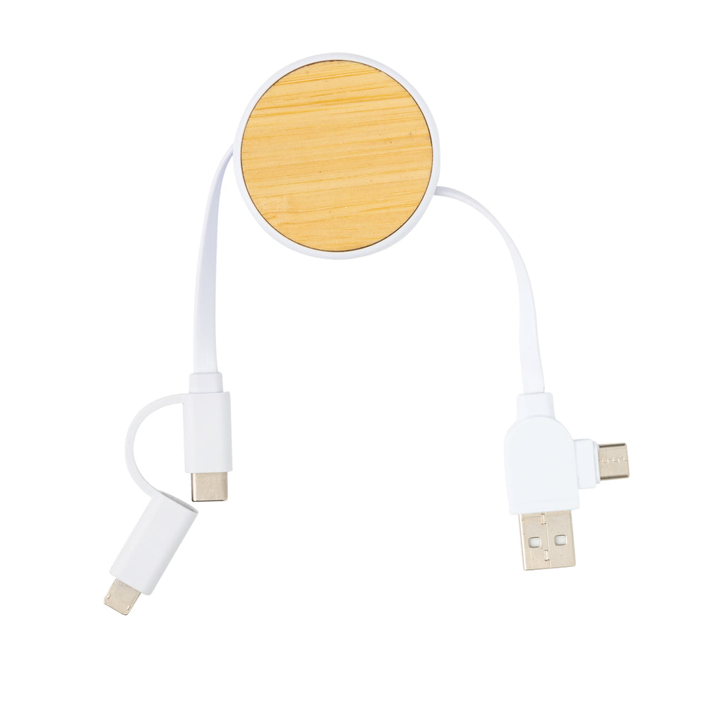Branded RCS recycled plastic Ontario 6-in-1 retractable cable