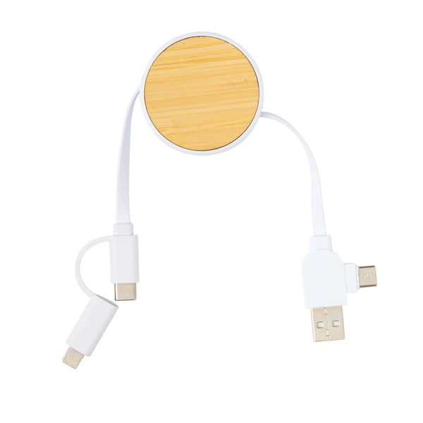 Branded RCS recycled plastic Ontario 6-in-1 retractable cable