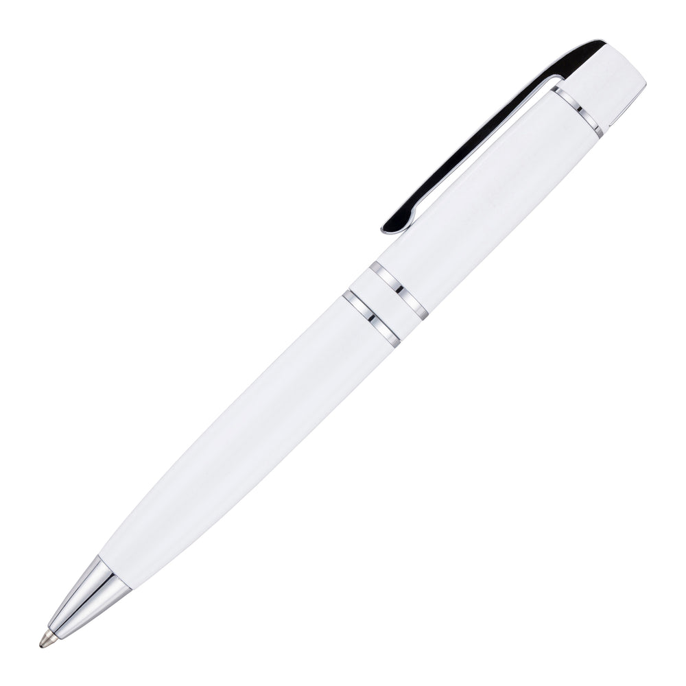 Branded DUKE ball pen with chrome trim