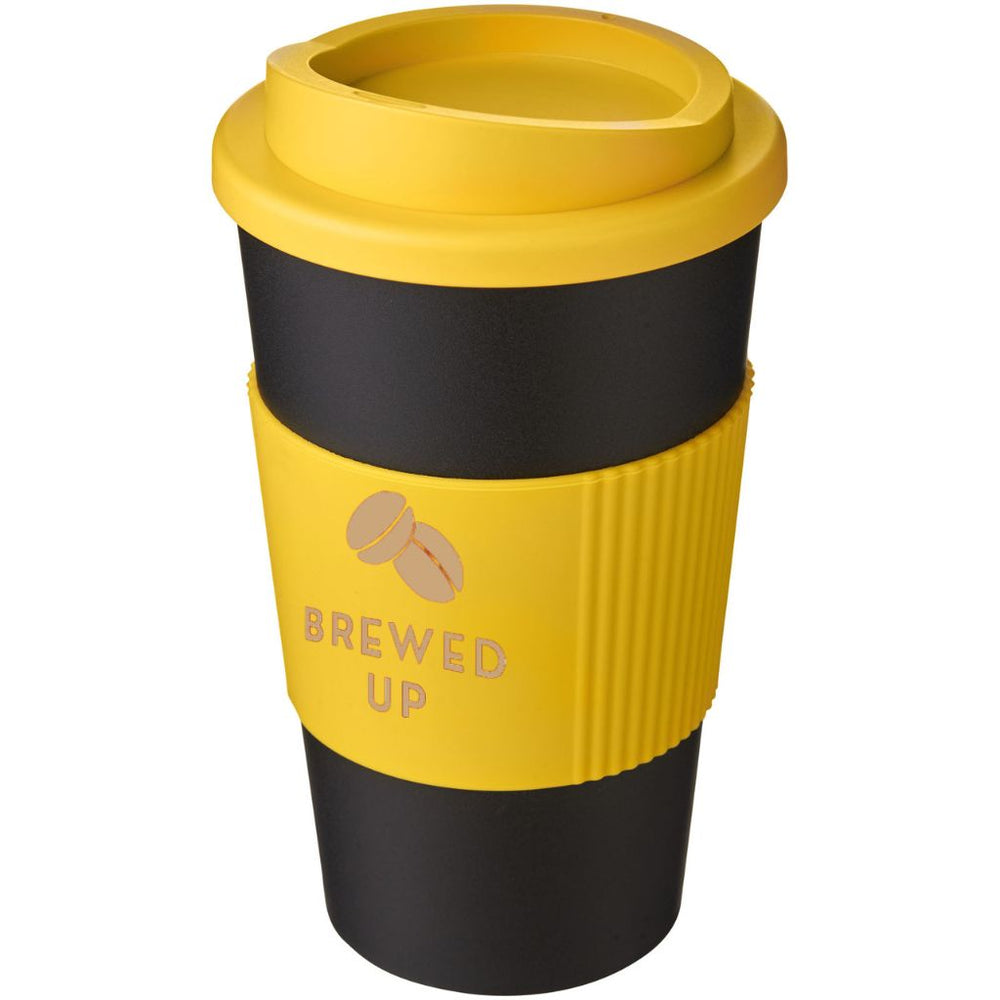 Branded Americano® 350 ml insulated tumbler with grip