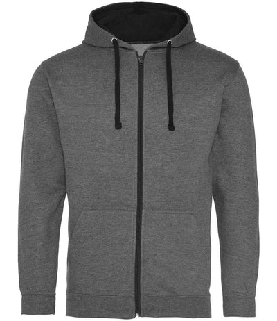 AWDis Varsity Zoodie Charcoal/Jet Black
