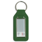 Branded Long Square Shaped Keyfob with Domed Medallion
