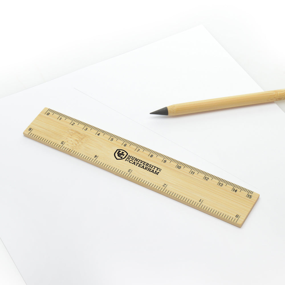 15cm Bamboo Ruler Natural