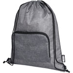 Branded Ash recycled foldable drawstring bag 7L