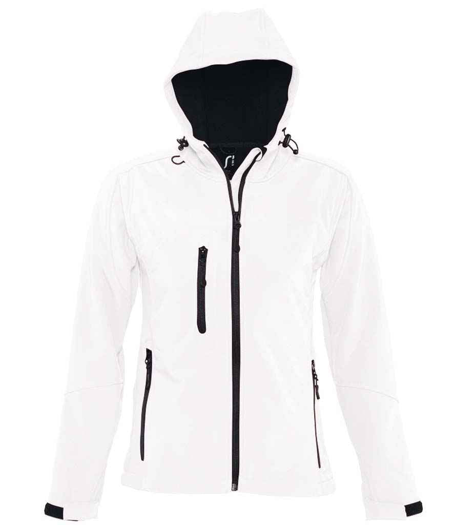 SOL'S Ladies Replay Hooded Soft Shell Jacket White