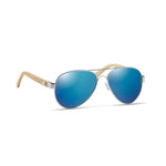 Bamboo sunglasses in pouch