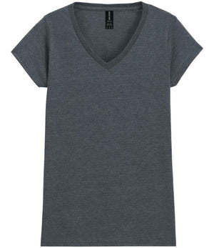 Gildan Ladies SoftStyle® V Neck T-Shirt Dark Heather
