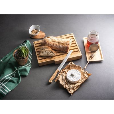PASSARD. Bread board in bamboo with stainless steel knife