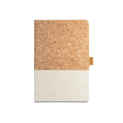 KLEE. A5 notebook in cork and linen with lined sheets