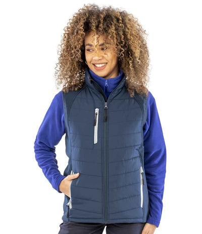 Result Genuine Recycled Compass Padded Gilet Navy/Grey